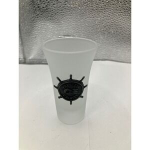 Princess Cruises Frosted Shot Glass Nautical Ship Wheel Souvenir Collectible